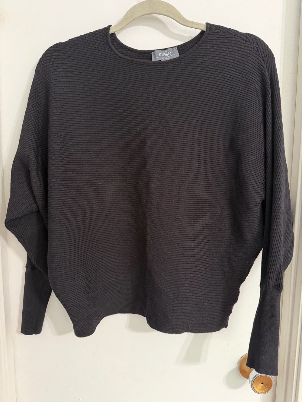 Belle Black Batwing Sweater
